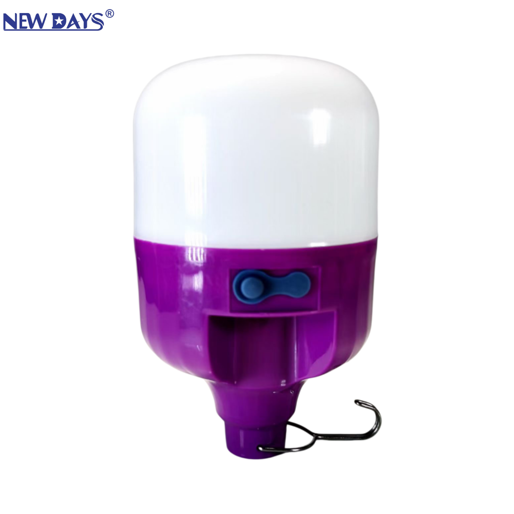 NEWDAYS marca transfronteriza nueva bombilla led luz de emergencia carga bulbo, portátil con gancho móvil, ahorro de energía luz de iluminación de alto brillo led bulbo bola