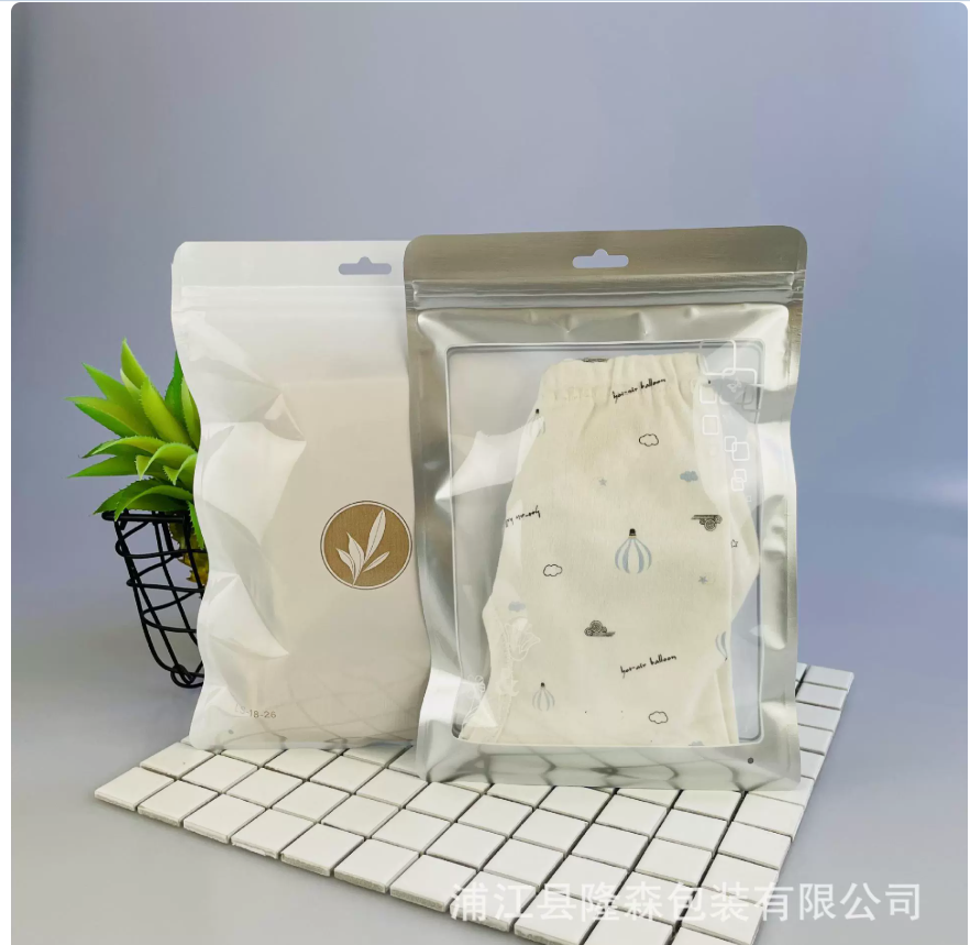Leggings packaging bags, stockings, one-piece pants, autumn and winter pants, socks, scarves, knitted sweaters, glossy film, English universal plastic bags details Picture