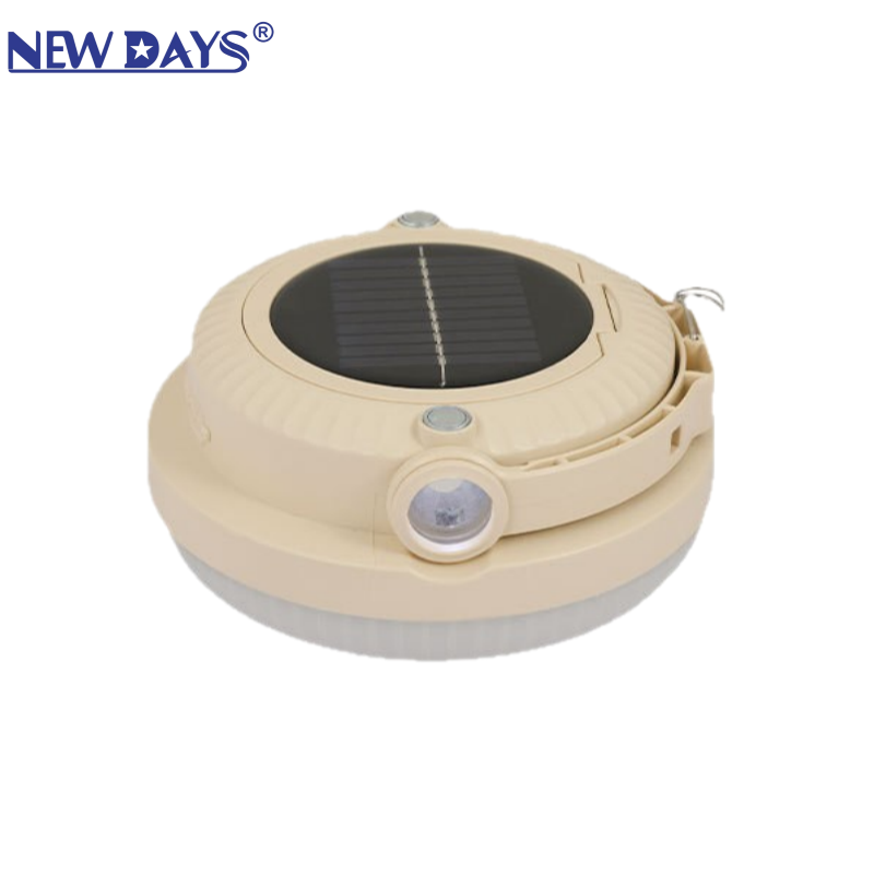 NEWDAYS品牌跨境新款太阳能led灯泡户外露营灯，节能高亮长续航数显应急照明灯挂灯