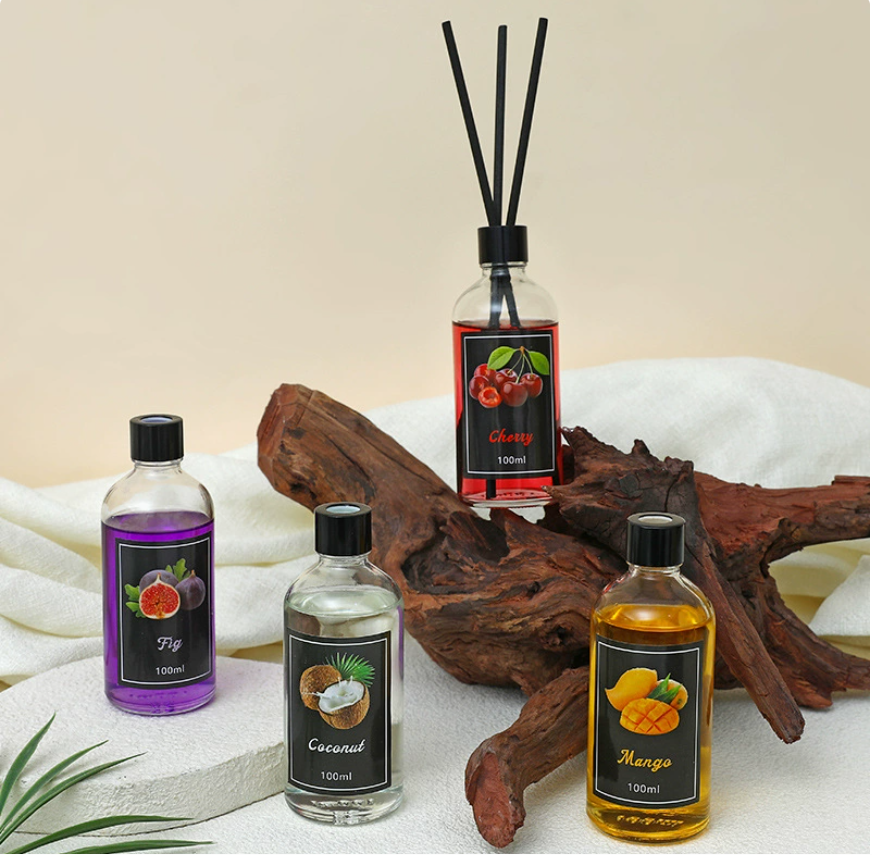 Venta caliente fruta y fruta sin fuego aromaterapia interior de larga duración dormitorio cuarto de baño dejar perfume baño aceite esencial