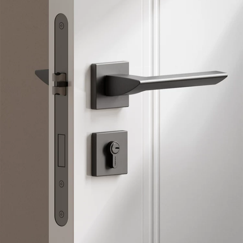 RENZ modern and simple style aluminum alloy door lock, old-fashioned anti-theft door lock core Specification image