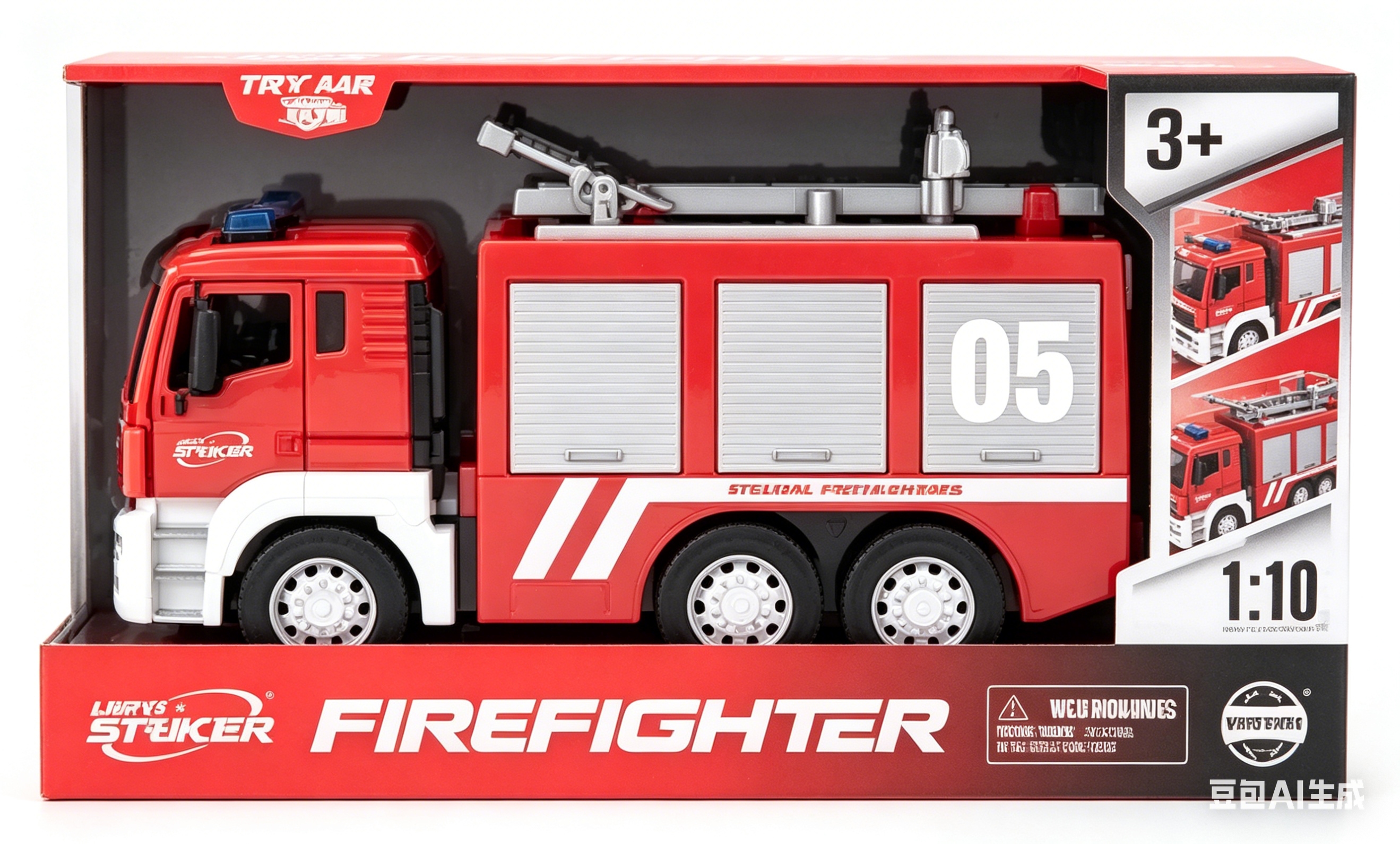 Art & art 1:10 camión de bomberos de inercia (puerta abierta, sonido y luz, rociador de agua) WY1124A coche de bomberos modelo de coche de juguete de aleación modelo de coche coche especial coche de bomberos juguete de coche de aleación details Picture