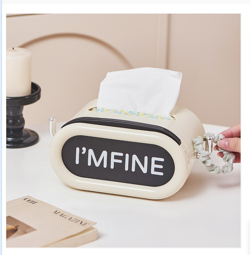 Creative spring tissue box, bathroom, living room and bedroom tissue box, cream-style cute rabbit decorated desktop storage box details Picture