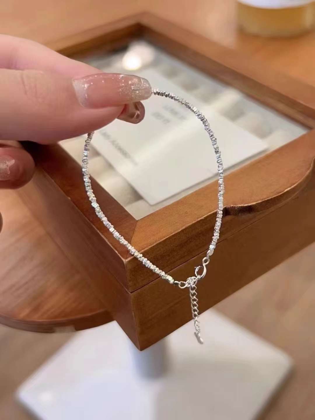 S925 Broken silver bracelet detail image 3