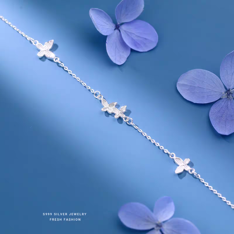 S925 sterling silver small butterfly bracelet Specification image