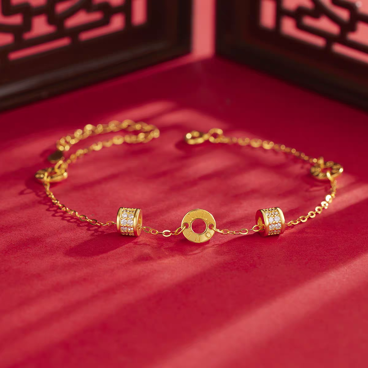 S925 Pure Silver and gold Mini Waist bracelet details Picture