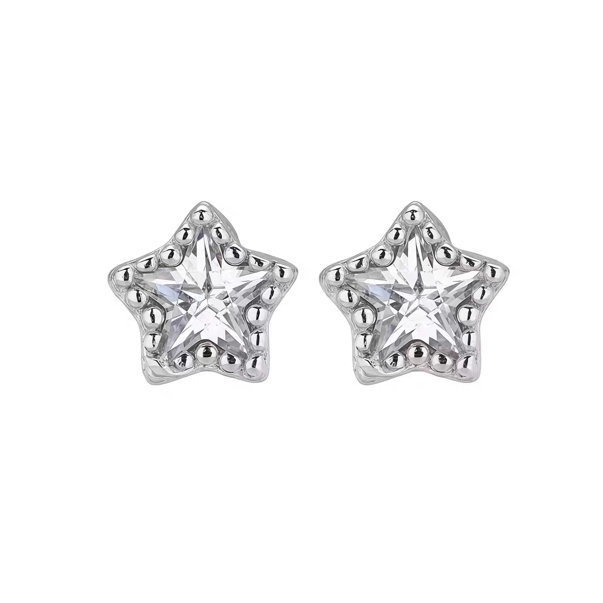 S925 sterling silver five-pointed star screw ear studs detail image 3