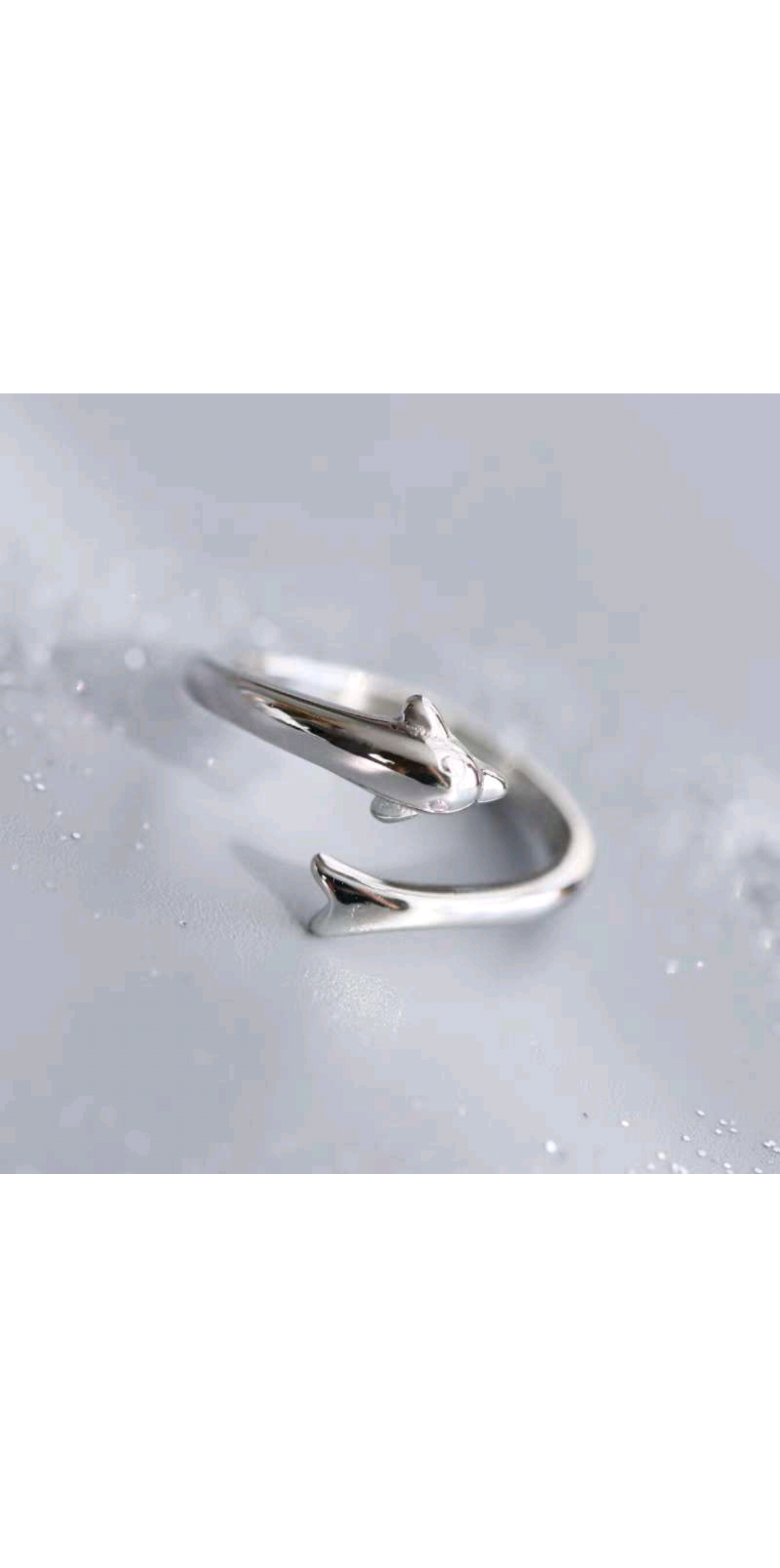 A pure silver dolphin ring detail image 4