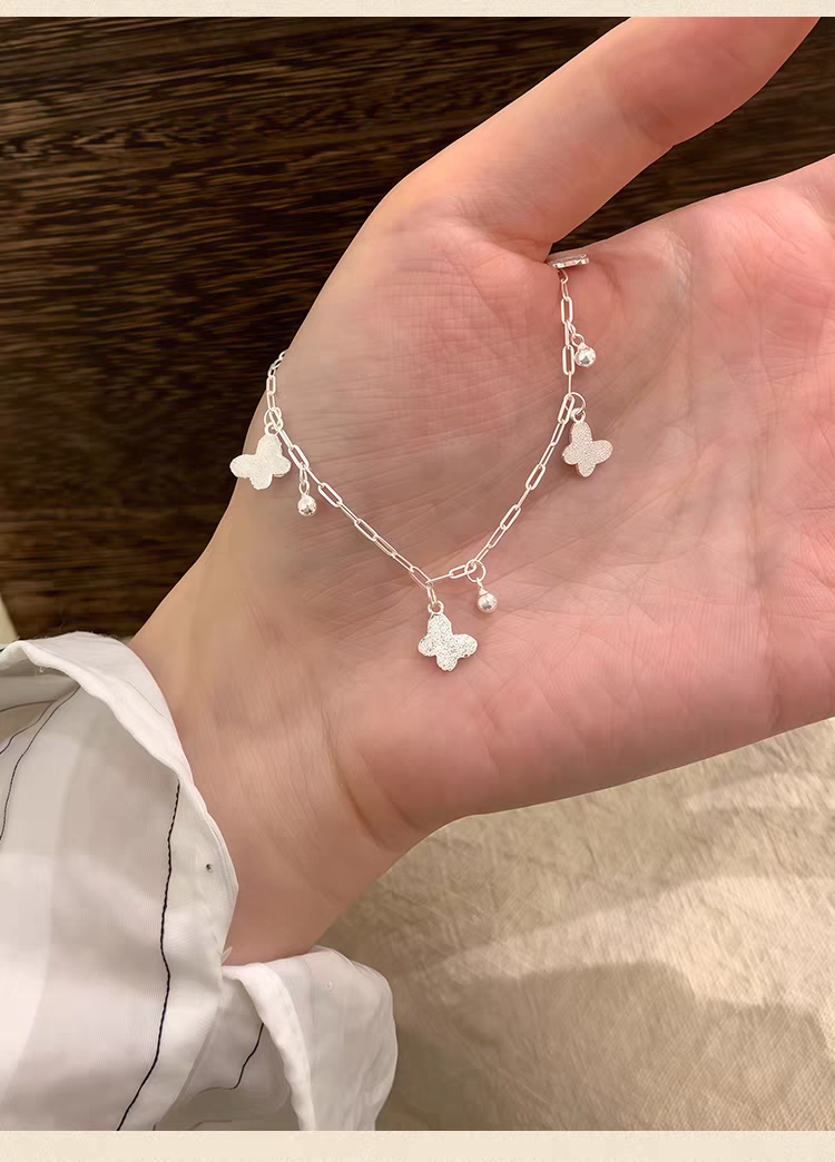 S925 sterling silver butterfly bracelet