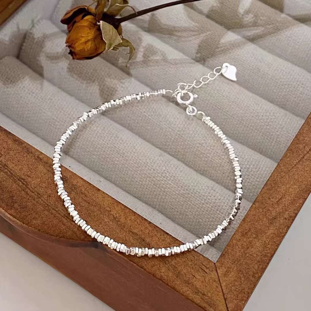 S925 Broken silver bracelet detail image 2