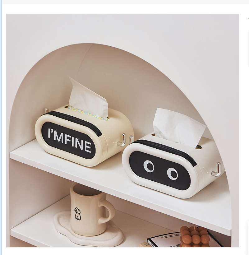 Creative spring tissue box, bathroom, living room and bedroom tissue box, cream-style cute rabbit decorated desktop storage box Application Scenario