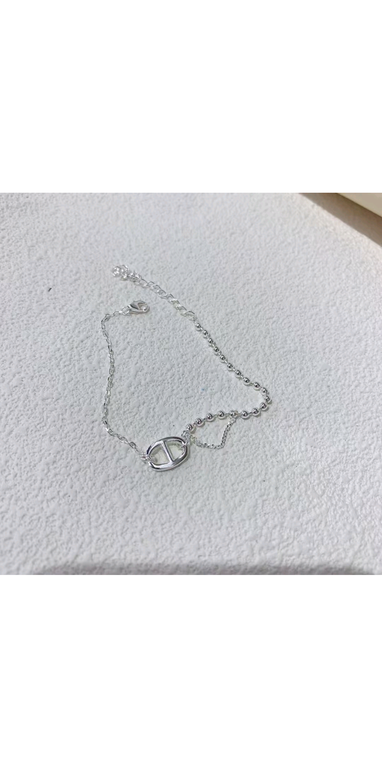 S925 sterling silver pig nose bracelet