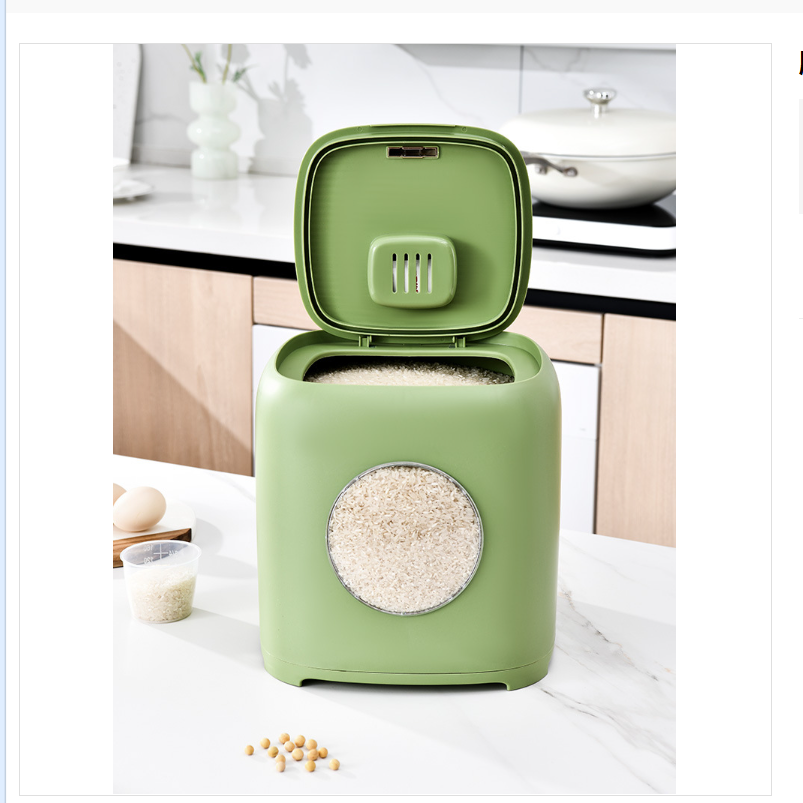 Kitchen rice bucket, household insect-proof and moisture-proof sealed rice jar, flour storage tank, rice box, rice storage box, 20 jin each Specification image