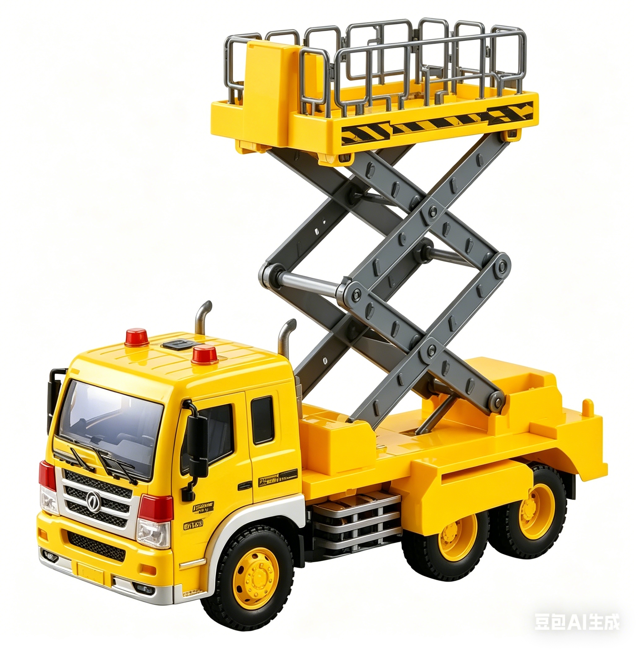 Artistic WY310H1:16 Inertial engineering vehicle (four-button with lights and music) New energy yellow manual lifting platform truck loading and unloading lifting platform