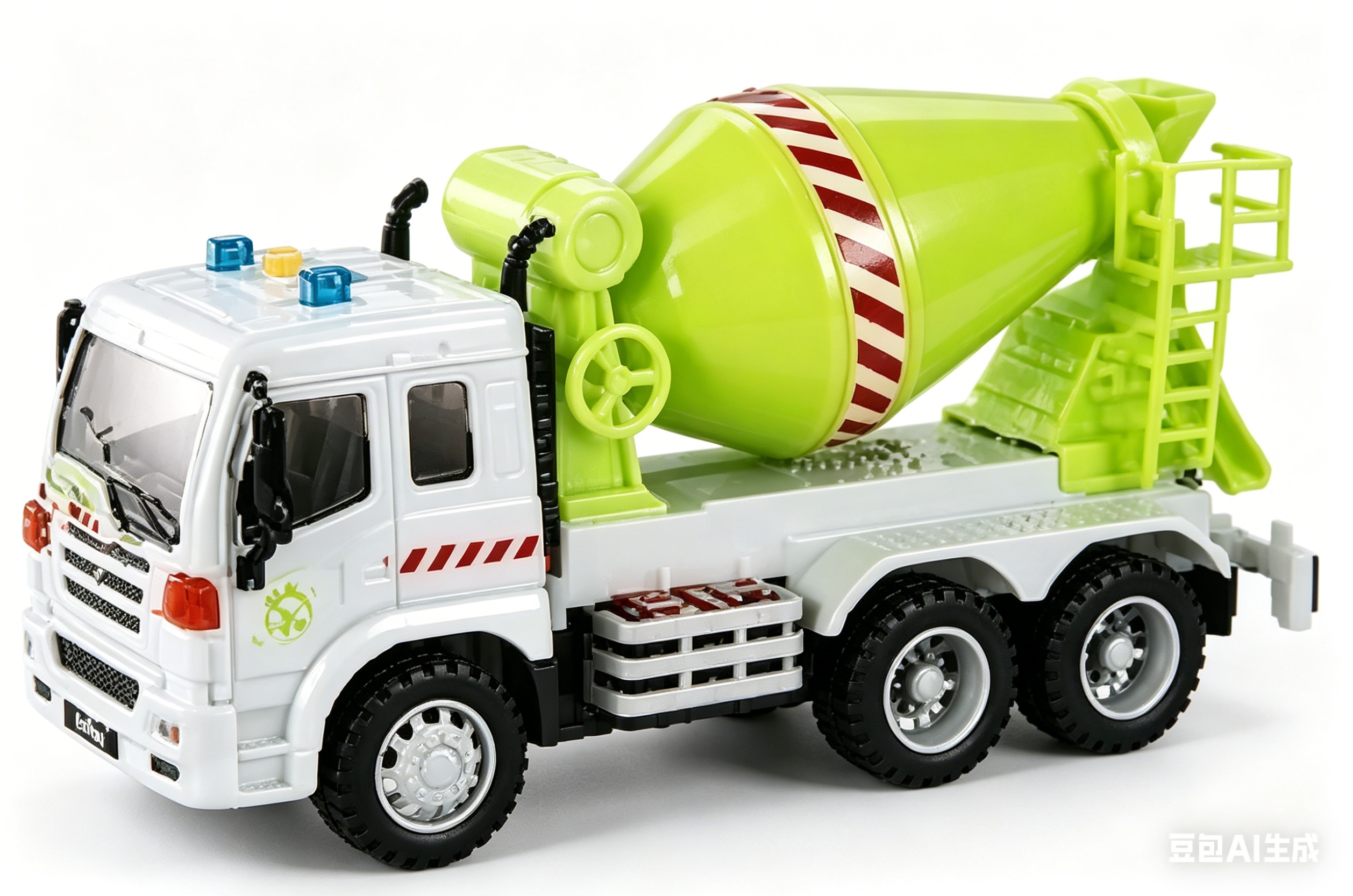 WY311C1:16 Green new energy vehicle (light and sound) Toy car model Alloy car model Cement Mixer truck movable toy model simulation car model