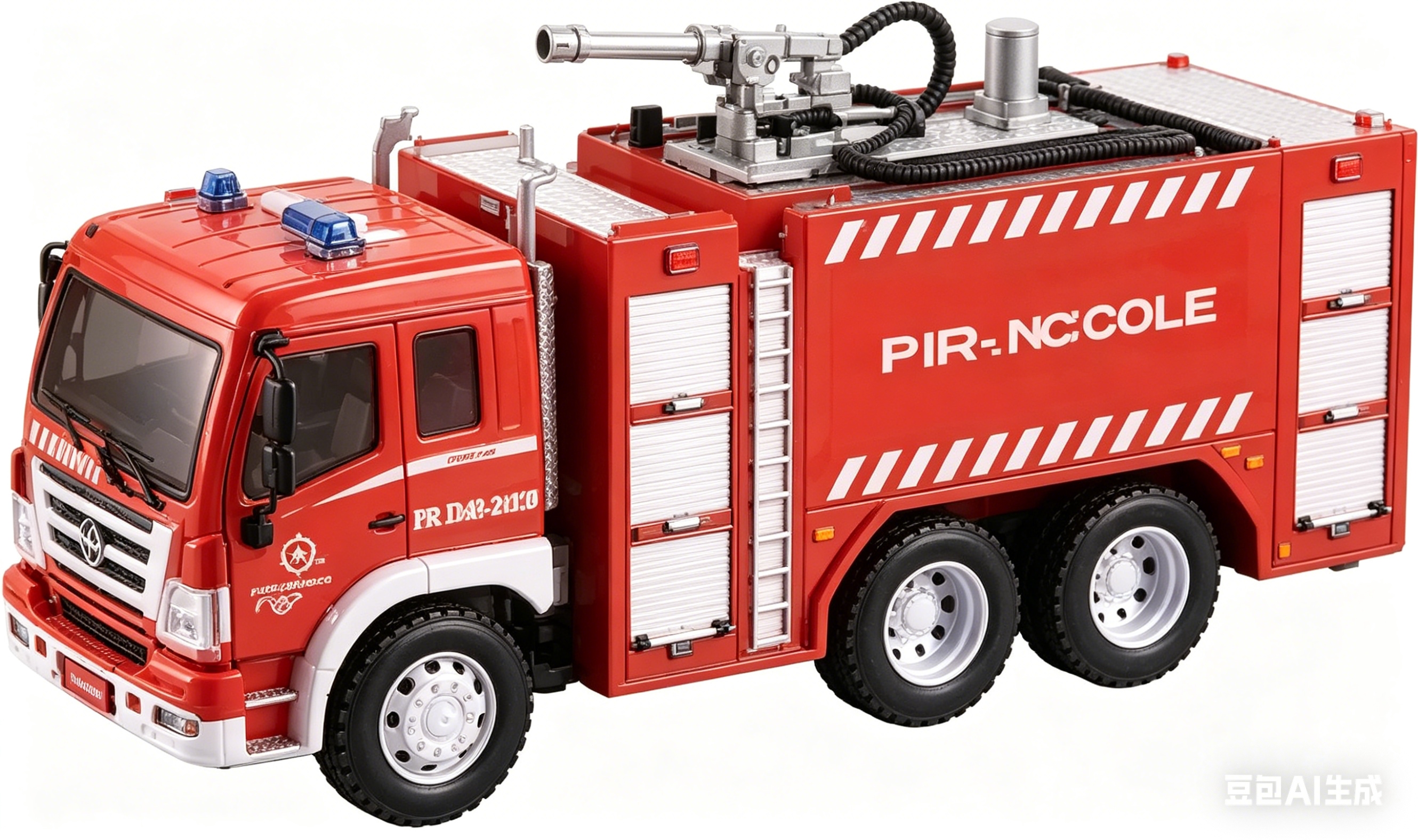 文艺WY351A1:16 惯性消防车（四键带灯光声音、喷水功能）消防车模型合金汽车玩具车模1:16比例可动模型