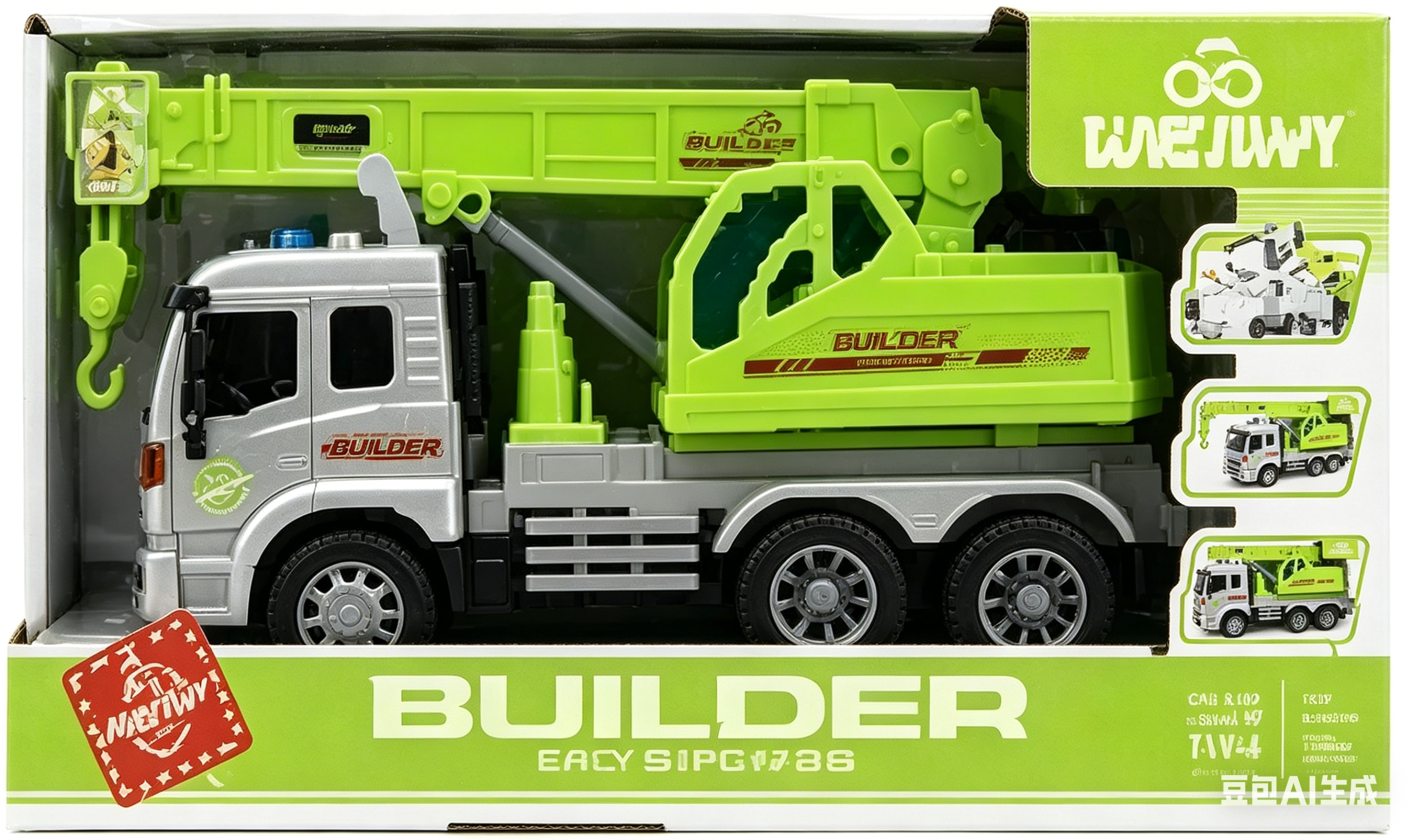 WY311E1:16 Green new Energy Vehicle (Light and sound) Alloy car model toy Truck car model Car model Simulation toy Application Scenario