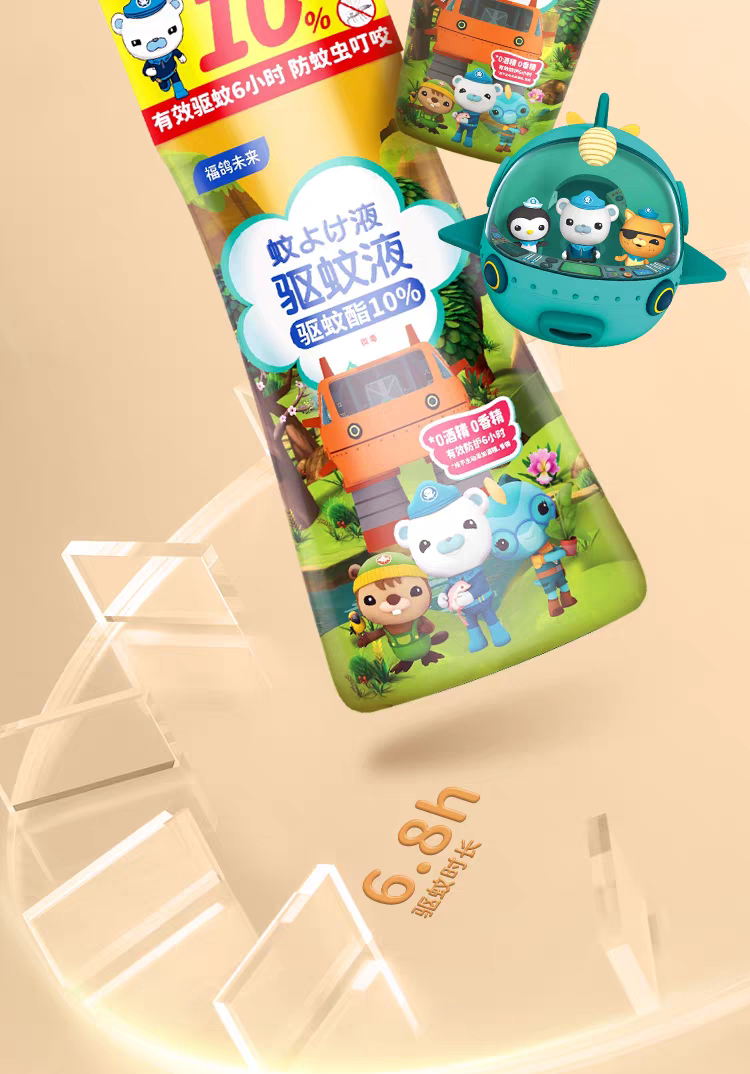 福鸽未来驱蚊液金装（无香型）200ml 无酒精户外专用白纹伊蚊克星  防驱蚊液详情图5
