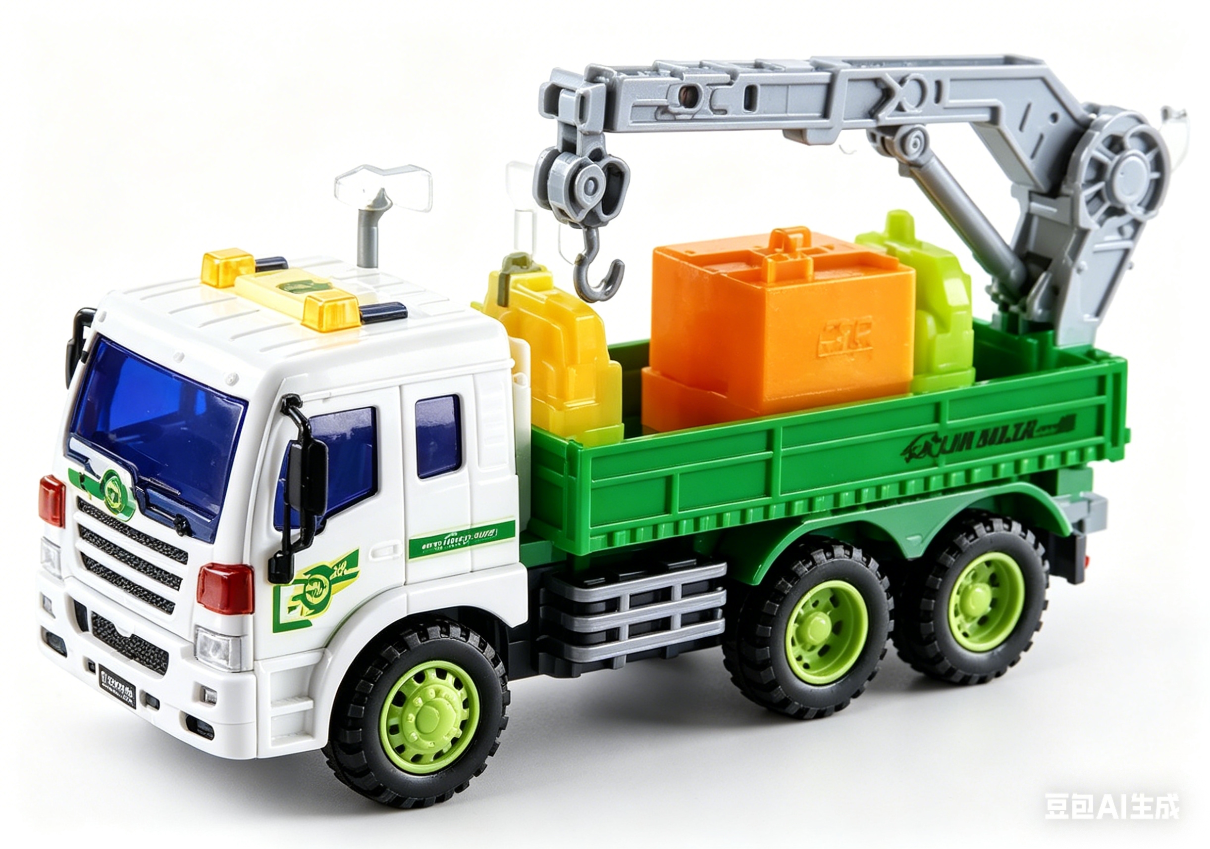文艺WY320C1:16 惯性工程车（四键带灯光音乐）合金车模玩具卡车汽车模型车模模型180g含磁吸配件