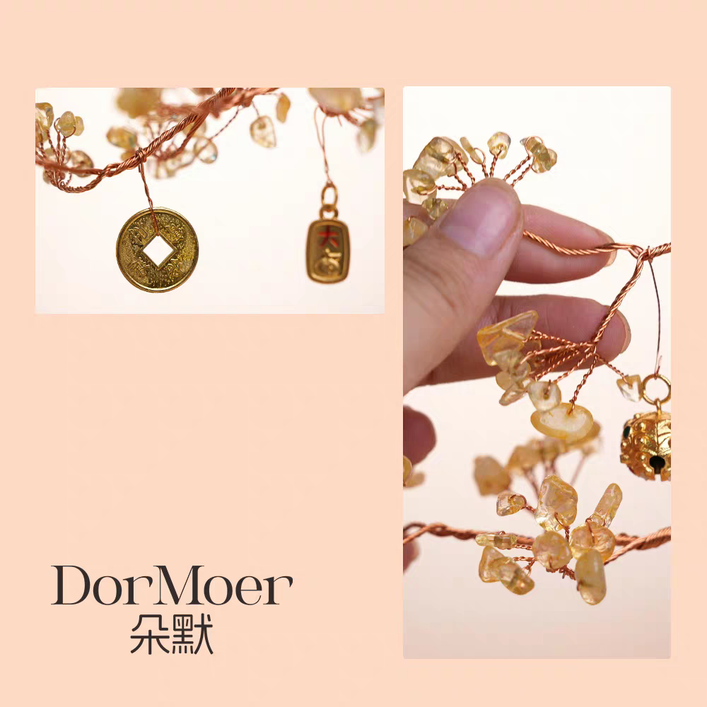 水晶树/财神/金蟾蜍摆件/徽章/水晶发财树产品图