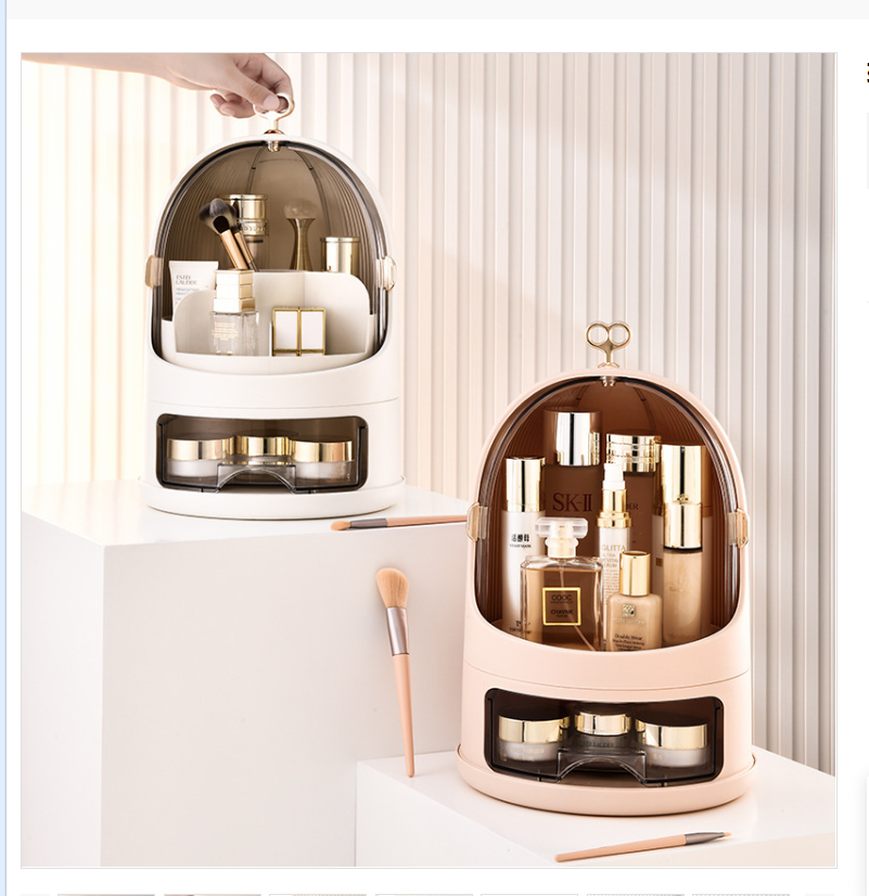 Light luxury drawer-style cosmetics storage box, dust-proof large-capacity household lipstick, skin care products and facial masks organization and storage rack 091925948 details Picture