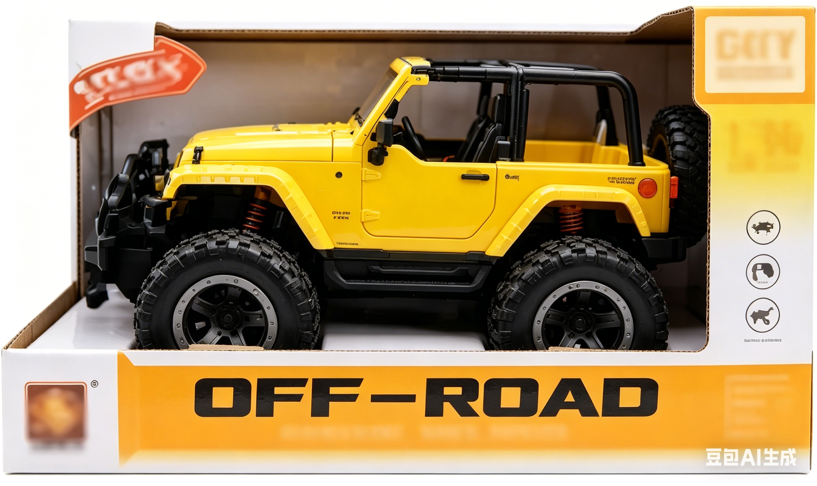 WY390B1:16 Inertial jeep (with lights and music), yellow off-road vehicle, main body, small mountain bike, go-kart, all-terrain vehicle, four-wheel electric vehicle, scenic area cultural and creative store Application Scenario