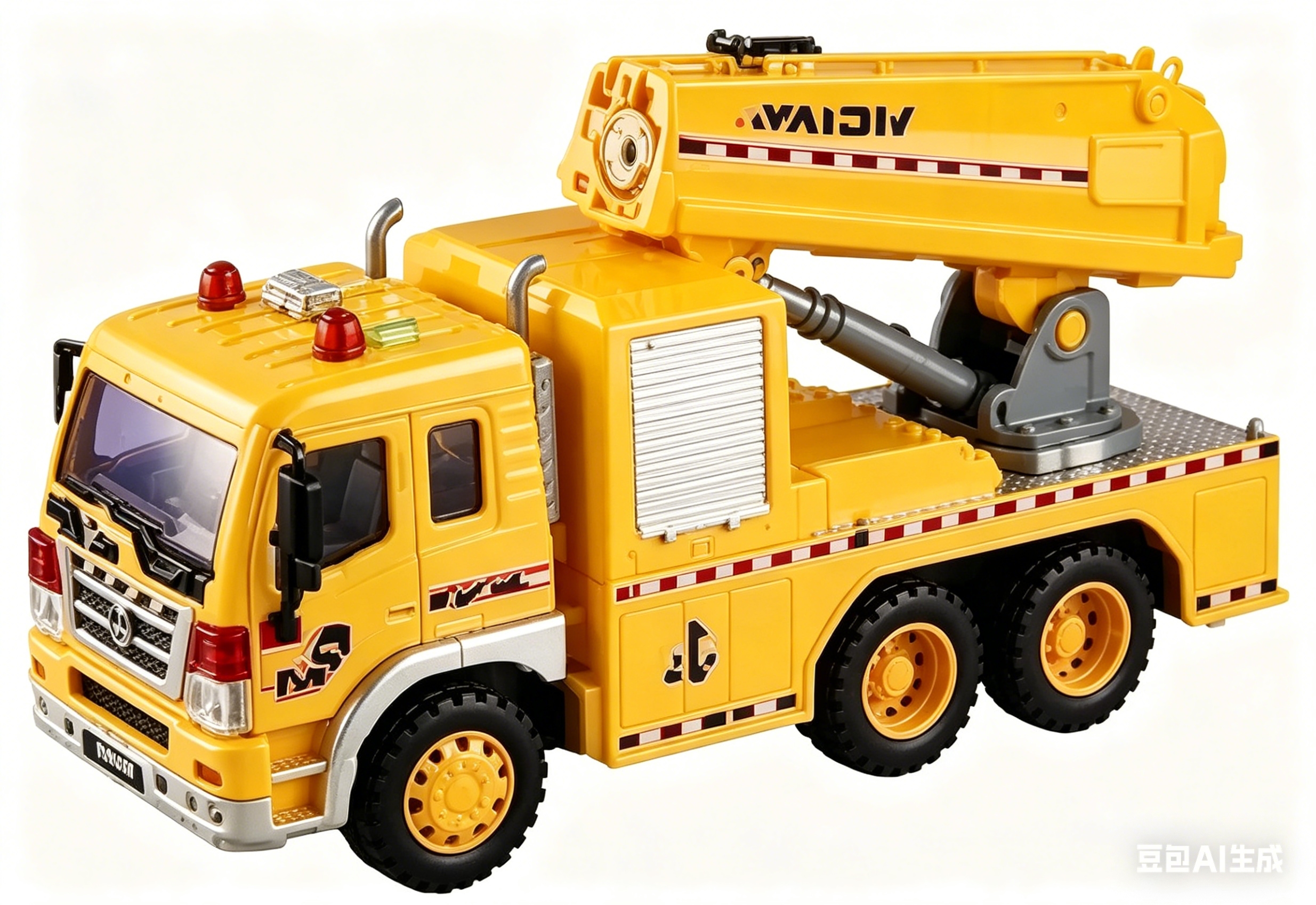 文艺WY352B1:16 惯性喷雾车（四键带灯光声音、喷雾功能）黄色工程车玩具卡车合金汽车模型车模玩具车模模型