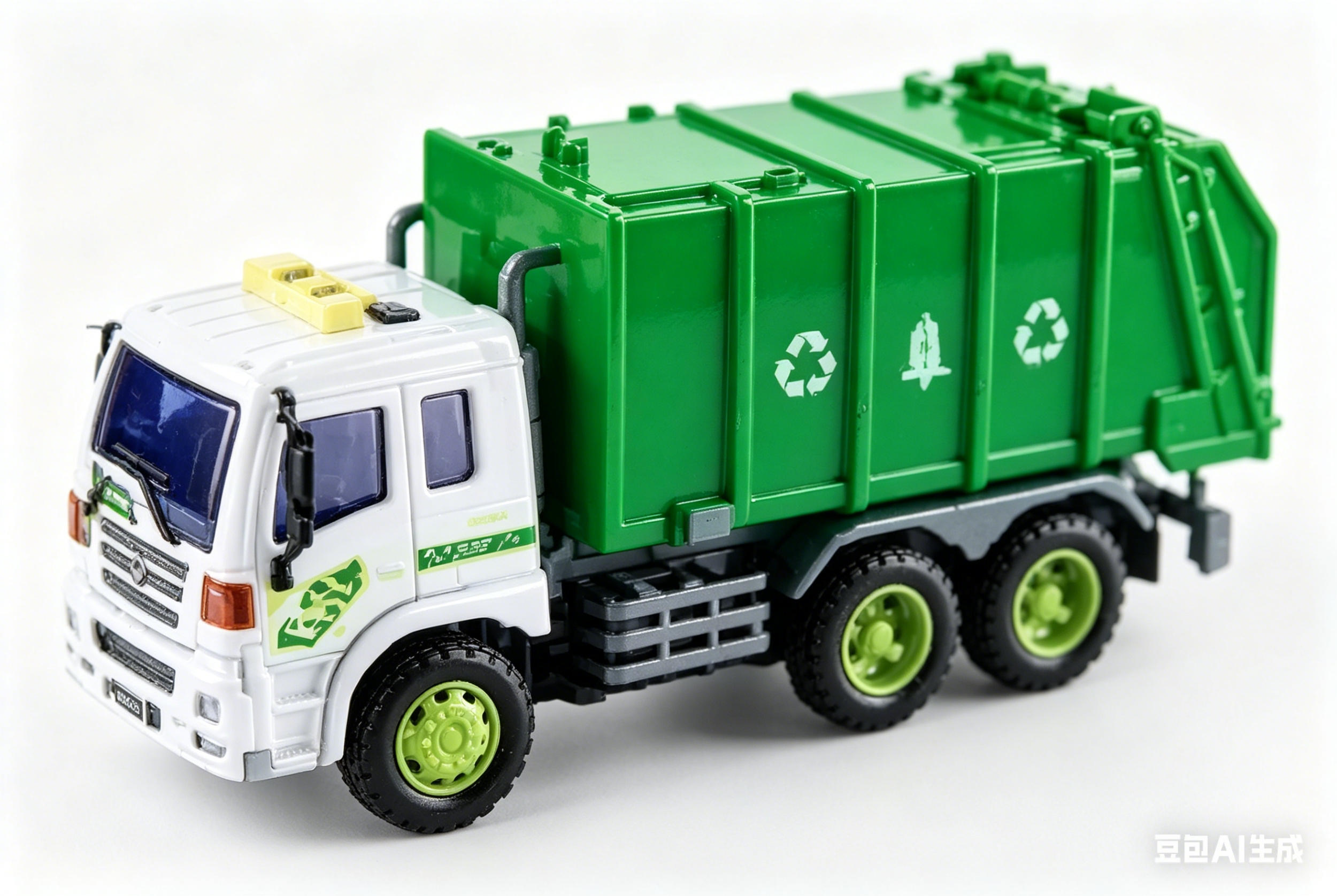 文艺WY320A1:16 惯性工程车（四键带灯光音乐）玩具垃圾车汽车模型合金车模车模模比例可动玩具