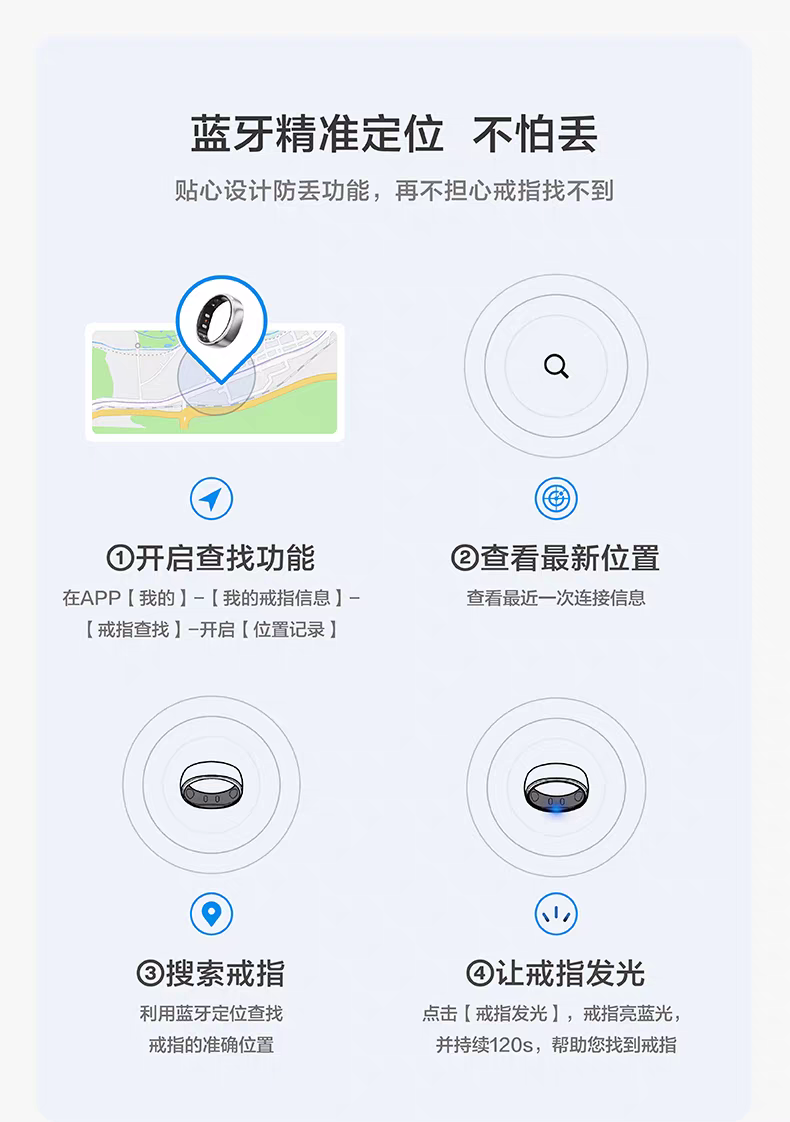RingConn Gen 2 智能戒指 睡眠呼吸暂停监测 心率变异 血氧 女性生理期预测健康指导 超长续航 耀阳金详情图18