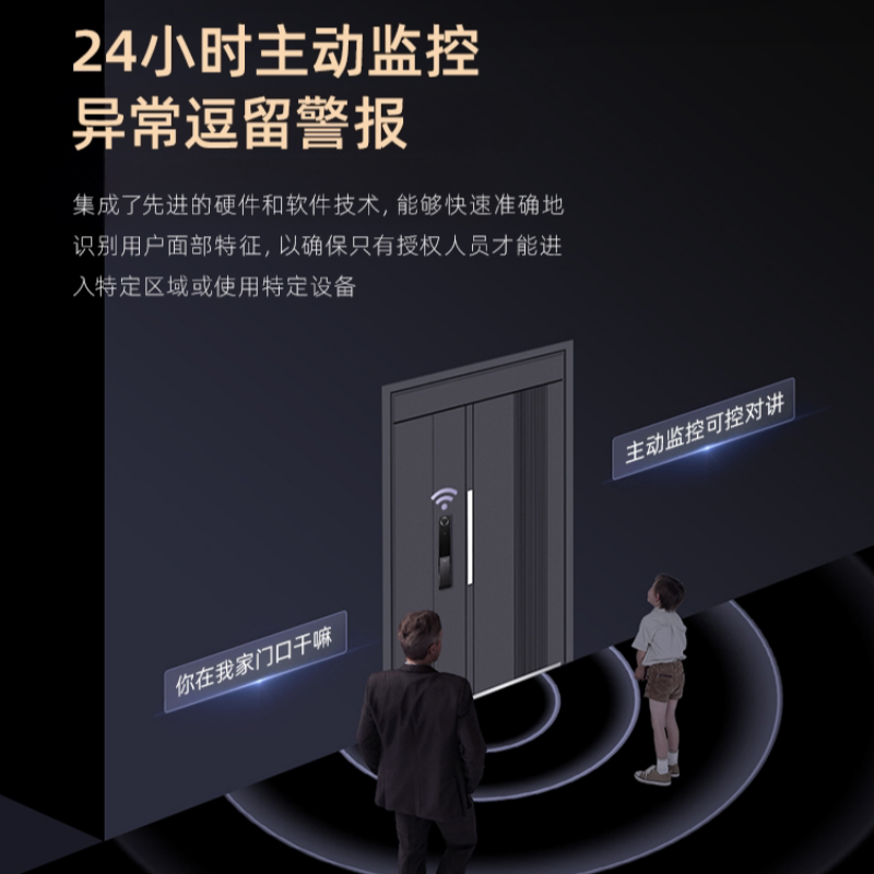 Haobao fingerprint door lock, bionic facial recognition smart lock, fully automatic vein fingerprint recognition electronic lock Item Picture