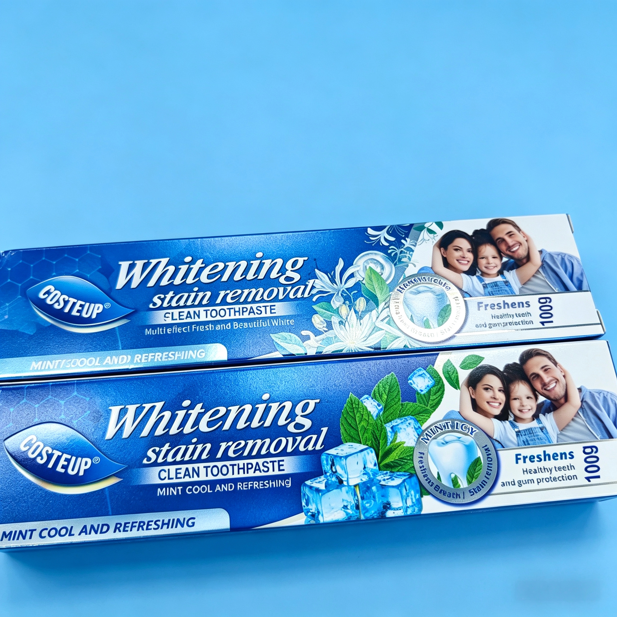 Costeup Whitening serie dentífrico desmancha refrescar aliento protector gingival dentífrico Application Scenario