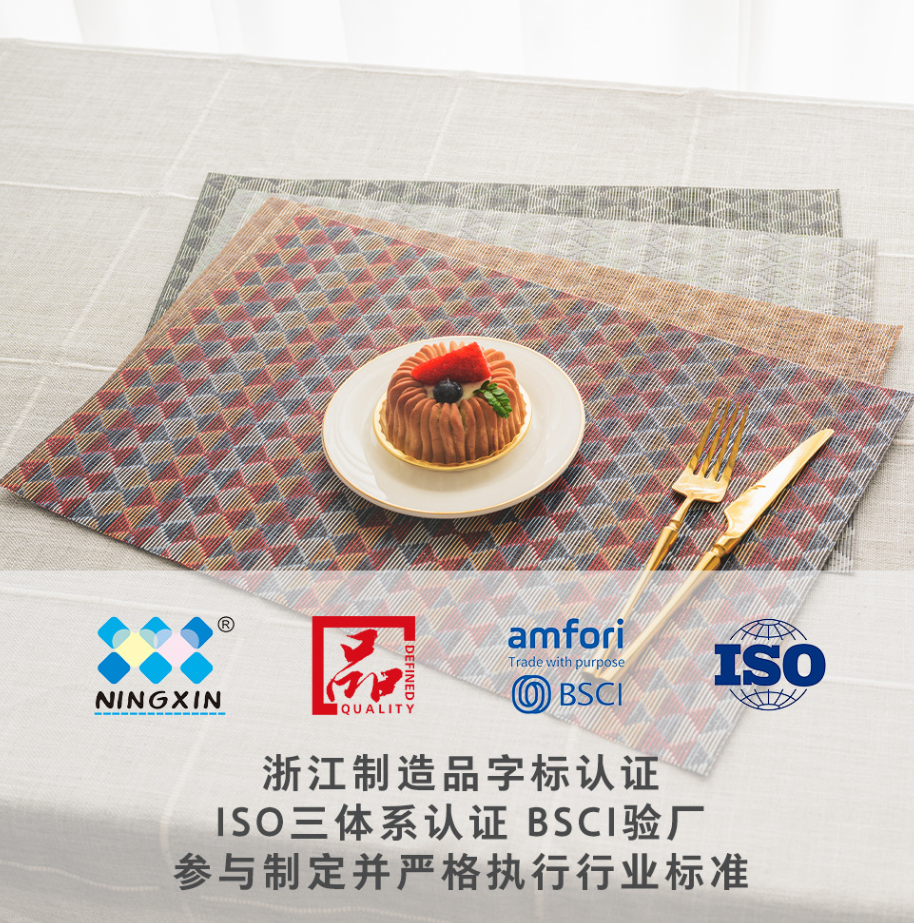Creative heat insulation pad PVC placemats and coasters set for table arrangement 180g cup LIDS and cup covers Application Scenario