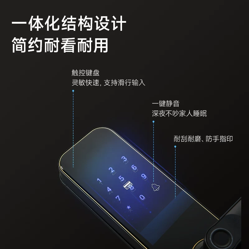 Haobao smart door locks, home security doors, fingerprint electronic password locks, indoor entrance doors, semi-automatic fingerprint door locks details Picture