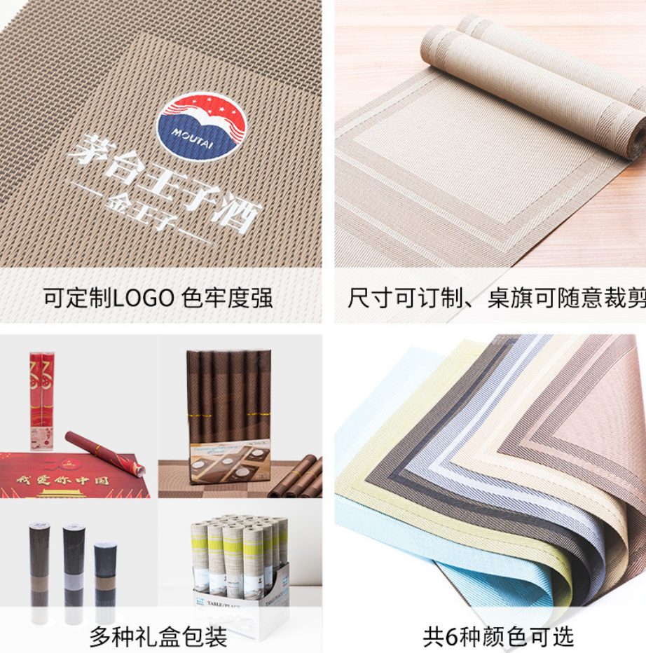 Creative heat-insulating PVC placemats and coasters set 180g, heat-resistant and anti-slip practical household items Specification image