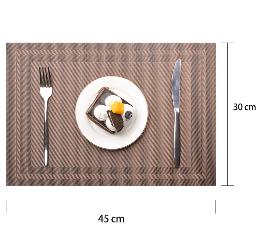 Creative heat-insulating PVC placemats and coasters set 180g, heat-resistant and anti-slip practical household items Item Picture