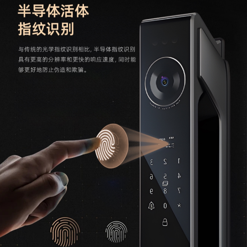 Haobao fingerprint door lock, bionic facial recognition smart lock, fully automatic vein fingerprint recognition electronic lock details Picture