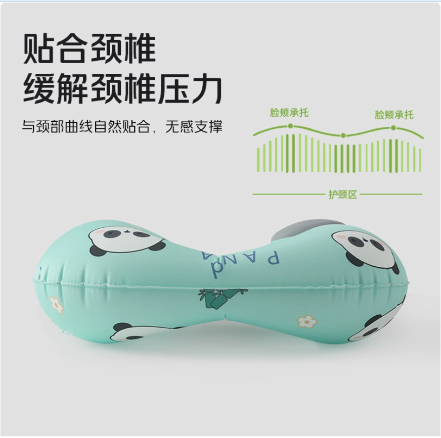 充气旅行枕实物图