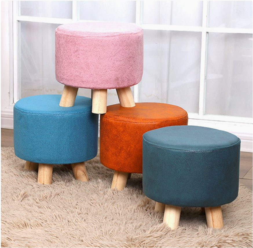 Wholesale of fashionable and creative shoe-changing stools for home living rooms, coffee tables, sofas, small stools, low stools, children's shoe-changing stools and square stools Application Scenario
