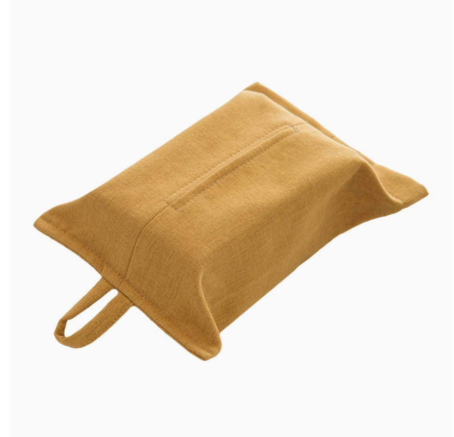 Fabric tissue bag, hanging solid color simple tissue box, living room, dining room, table, home, wall hanging tissue paper bag Application Scenario