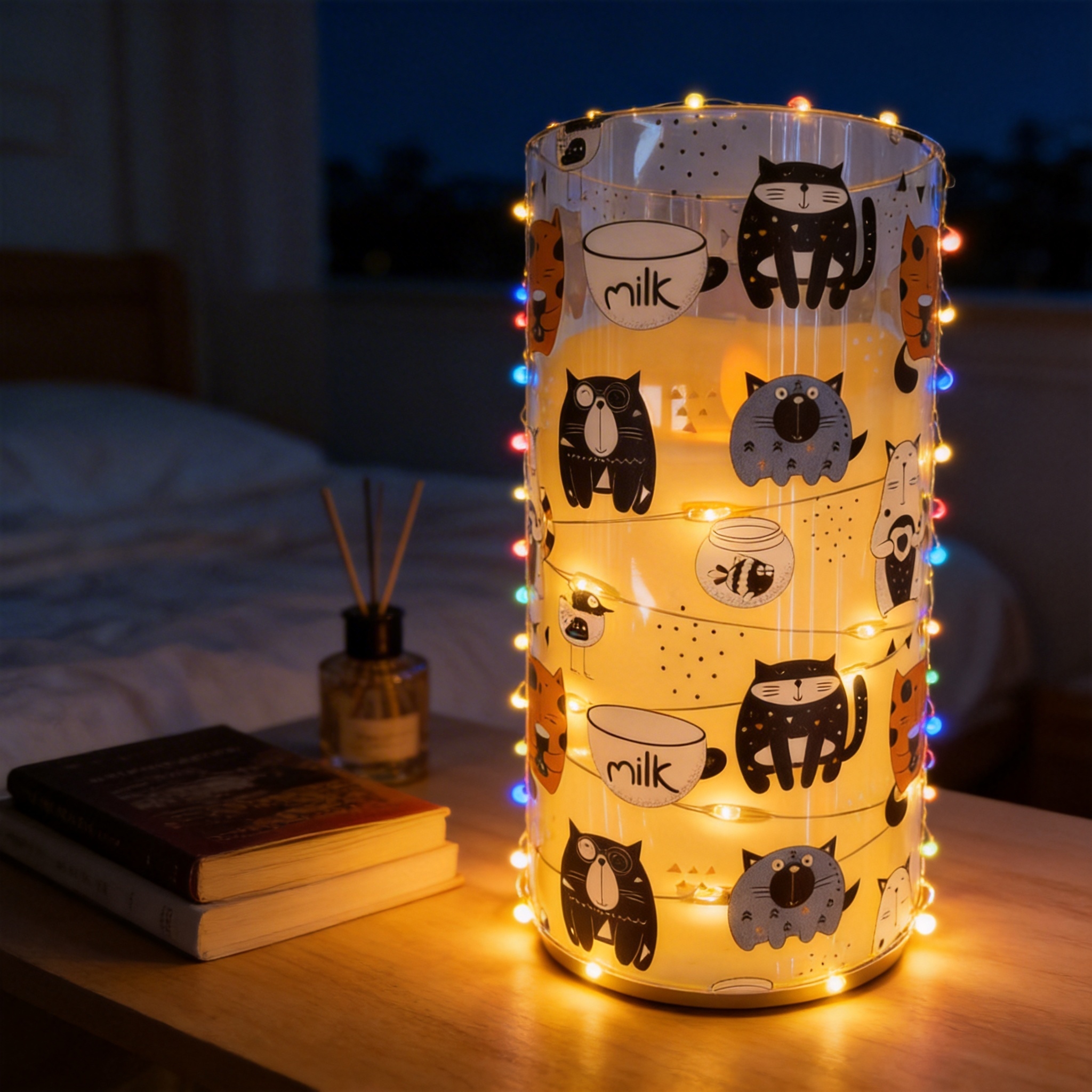 Uv-printed new MILK replaceable pattern luminous decorative candle 7.5 electronic candle factory direct sales details Picture