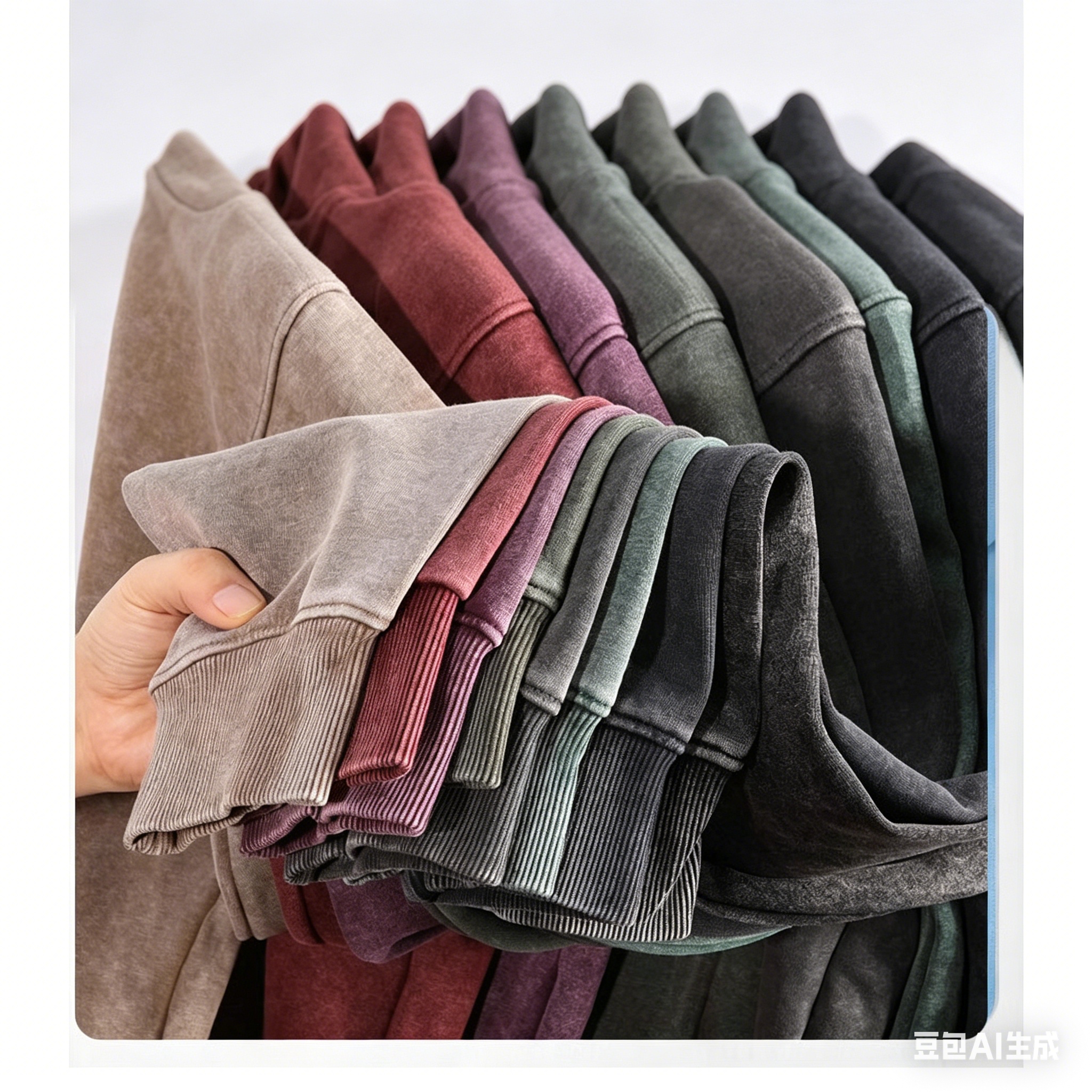 A new American-style retro washed and aged hoodie, a trendy and loose 350g versatile hoodie for both men and women details Picture