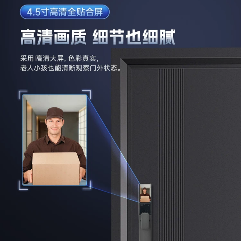 Haobao Smart Door Lock H52 Facial Recognition Fully automatic fingerprint password electronic lock Household anti-theft door lock Application Scenario