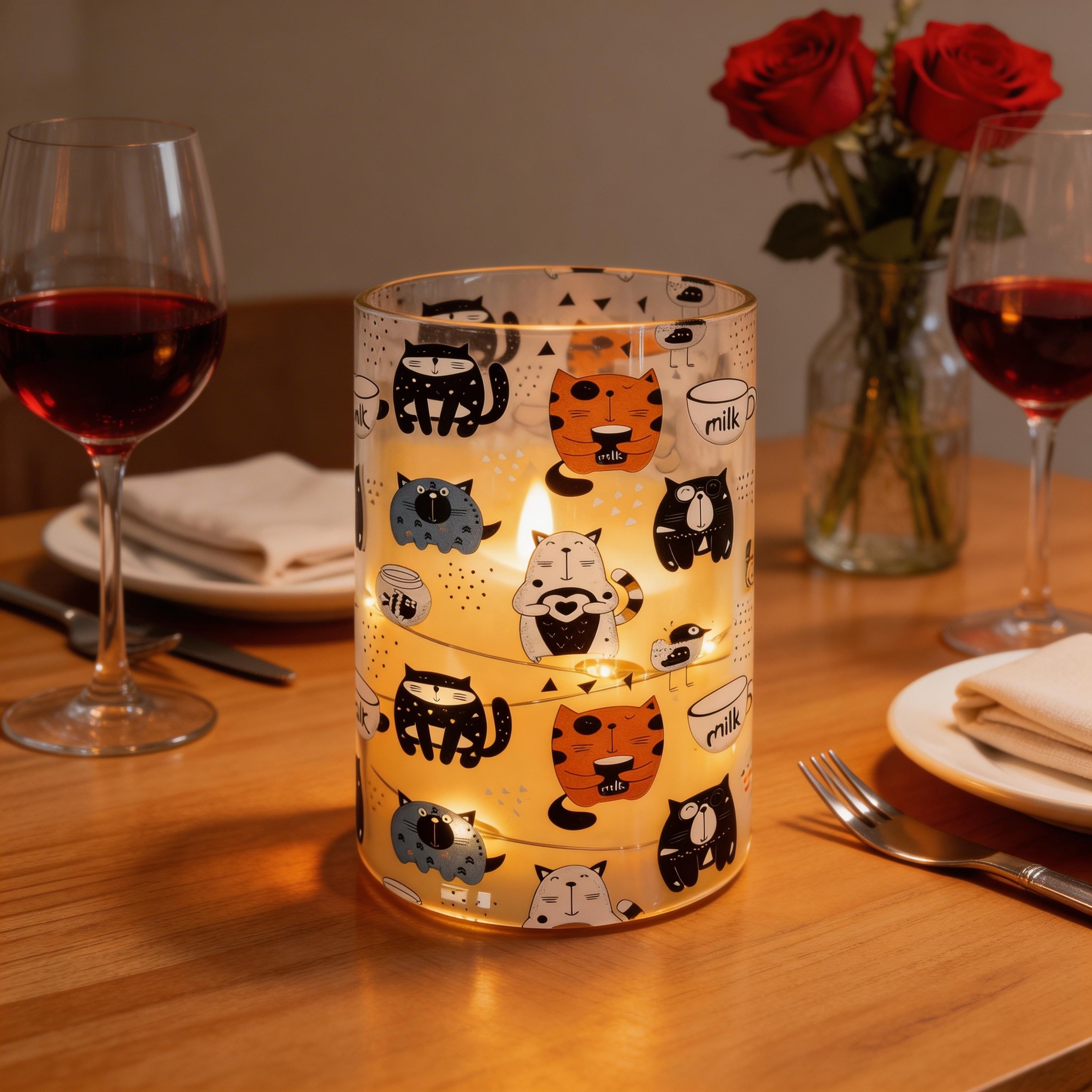 Uv-printed new MILK replaceable pattern luminous decorative candle 7.5 electronic candle factory direct sales Application Scenario