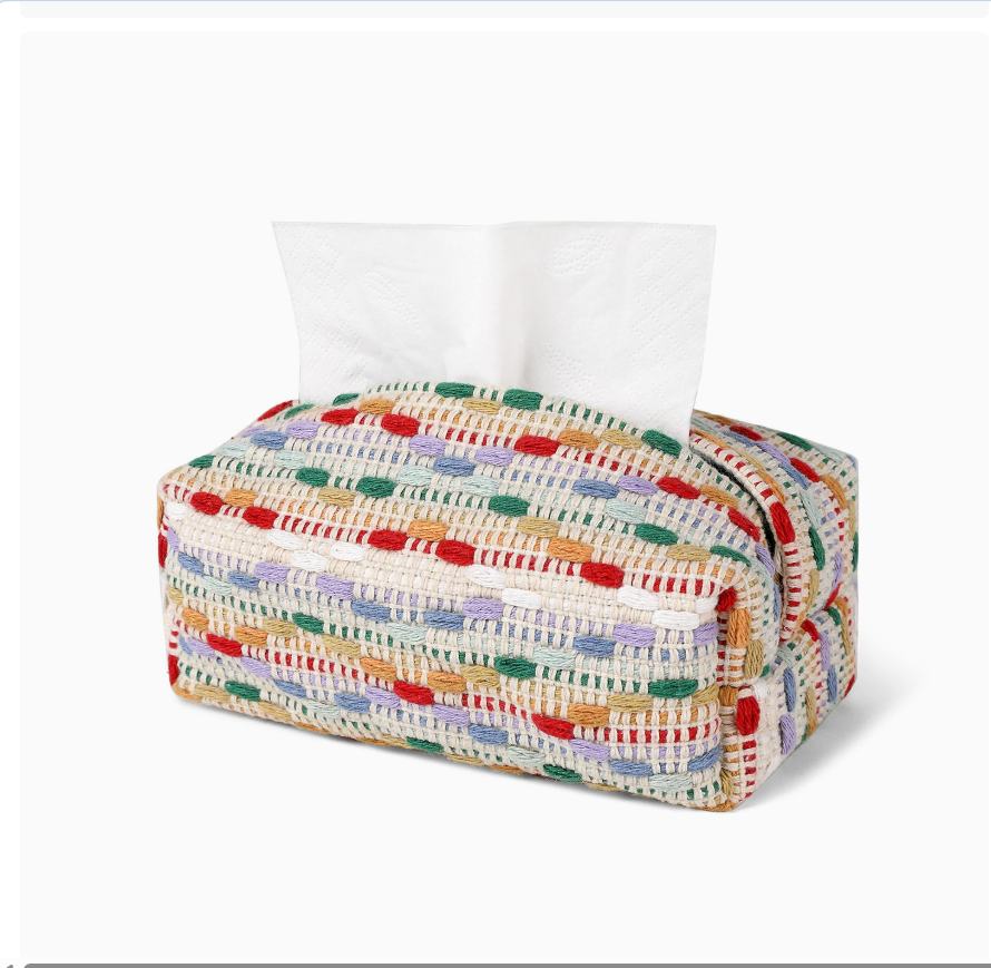 Home creative tissue box, tissue napkin, living room car storage box, fabric tissue box, tissue box, ins style Item Picture
