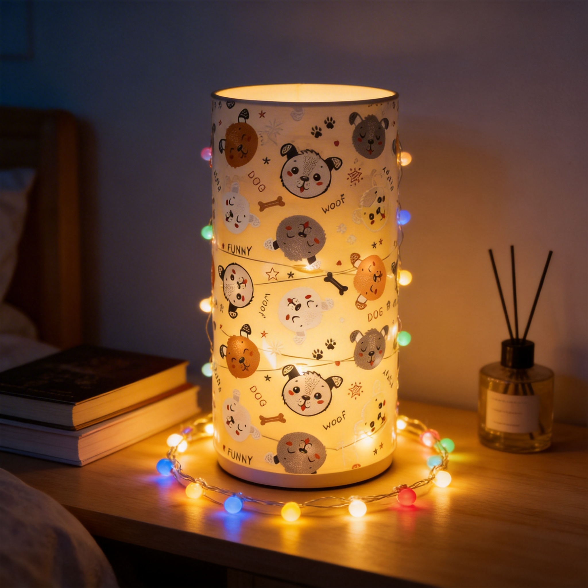 New UV-printed Happy Puppy transparent pattern luminous decorative candle 7.5 electronic candle factory direct sales Application Scenario