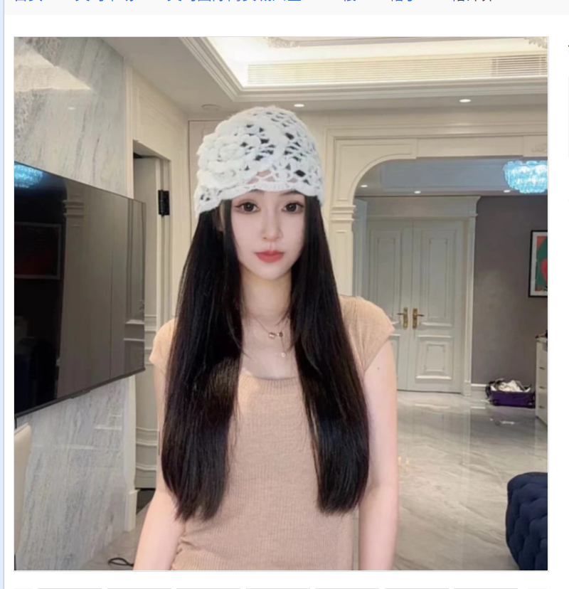 A handcrafted crochet three-dimensional flower knitted pullover cap for women in autumn and winter, a retro and artistic hollowed-out woolen cap details Picture
