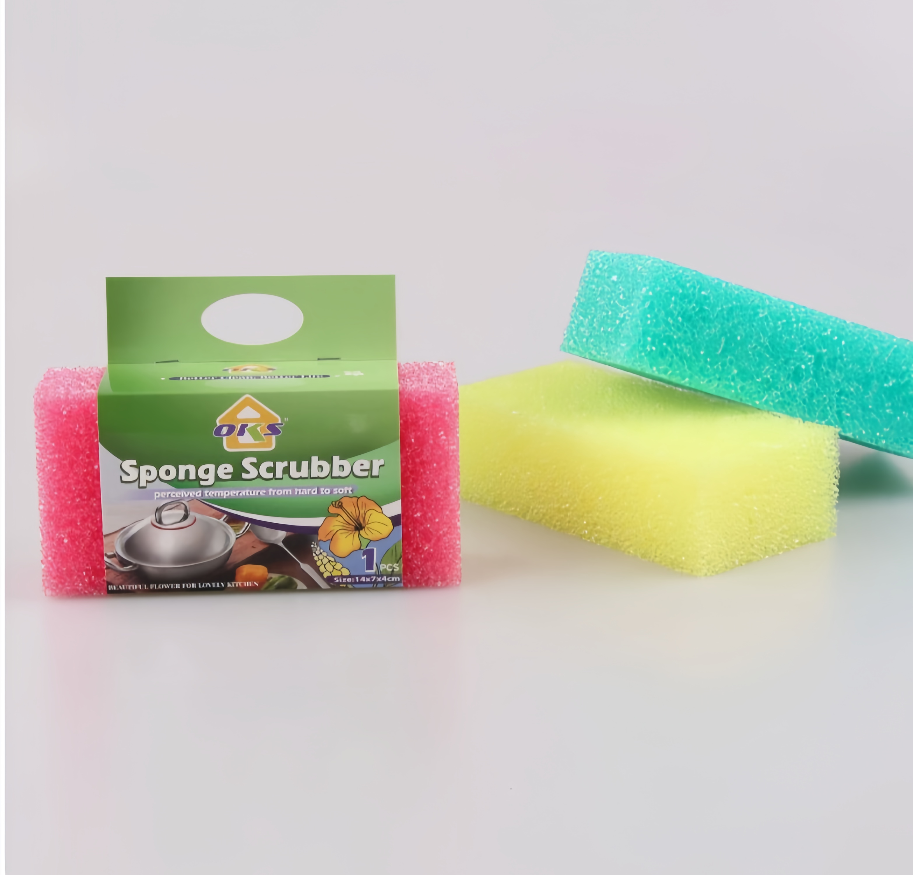 Fabricante al por mayor de madera paddle floss floss de lavado de coche esponja de lavado de vajilla de doble cara fregar esponja de limpieza bloque de bañera cepillo bola de alambre OKS160836359 Specification image