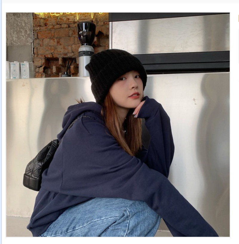 The popular "big-headed hat" is a versatile choice for women in autumn and winter. It features a Korean-style trendy and Japanese-style knitted "pile hat" for men Specification image