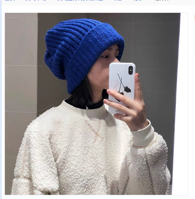 The popular "big-headed hat" is a versatile choice for women in autumn and winter. It features a Korean-style trendy and Japanese-style knitted "pile hat" for men details Picture