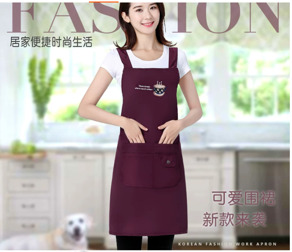 Apron, home kitchen, women's fashionable water-resistant, cute Japanese-style work clothes, women's Korean-style waistband, 2026 new style, Internet celebrity Apron, home kitchen, women's fashionable water-resistant, cute Japanese-style work clothes, women's Korean-style waistband, 2026 new style, Internet celebrity